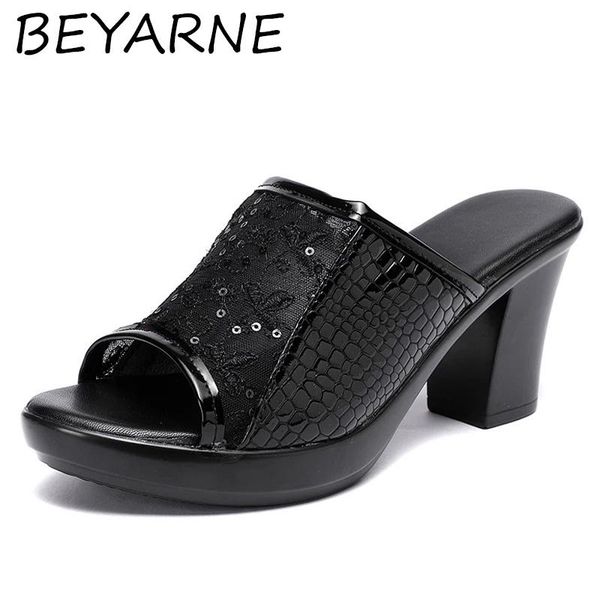 fashion high heel slippers women 2021summer shoes genuine leather platform sandals ladies flip flops, Black
fashion high heel slippers women 2021summer shoes genuine leather platform sandals ladies flip flops, Black
