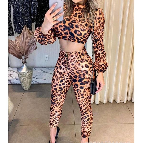 women's two piece pants wepbel 2 sets outfits long-sleeve short leopard print women suit leggings pencil, White
women's two piece pants wepbel 2 sets outfits long-sleeve short leopard print women suit leggings pencil, White