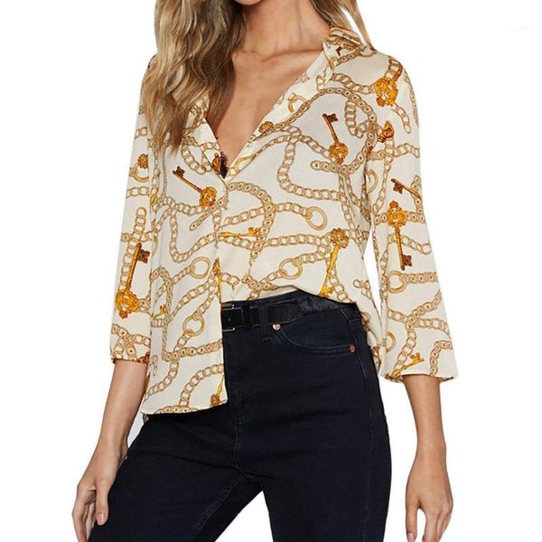 women's blouses & shirts fashion women blouse v-neck three quarter sleeve chiffon printed shirt ladies summer loose blusa feminina, White
women's blouses & shirts fashion women blouse v-neck three quarter sleeve chiffon printed shirt ladies summer loose blusa feminina, White
