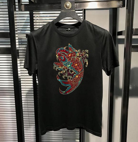 new tshirt men fashion streetwear casual rhinestones men's tees hip hop m-5xl, White;black
new tshirt men fashion streetwear casual rhinestones men's tees hip hop m-5xl, White;black