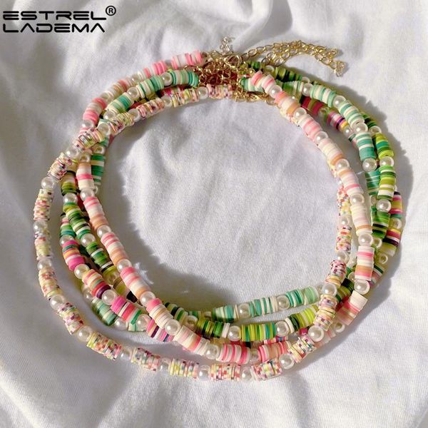 chains colorful soft polymer clay imitation pearl beaded necklace for women girls bohemian handmade beads strand necklaces jewelry, Silver
chains colorful soft polymer clay imitation pearl beaded necklace for women girls bohemian handmade beads strand necklaces jewelry, Silver