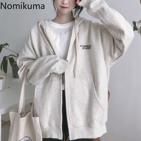 nomikuma letter printed zip-up hooded hoodies korean harajuku long sleeve loose sweatshirt women casual all-match 3d135 210514, Black
nomikuma letter printed zip-up hooded hoodies korean harajuku long sleeve loose sweatshirt women casual all-match 3d135 210514, Black