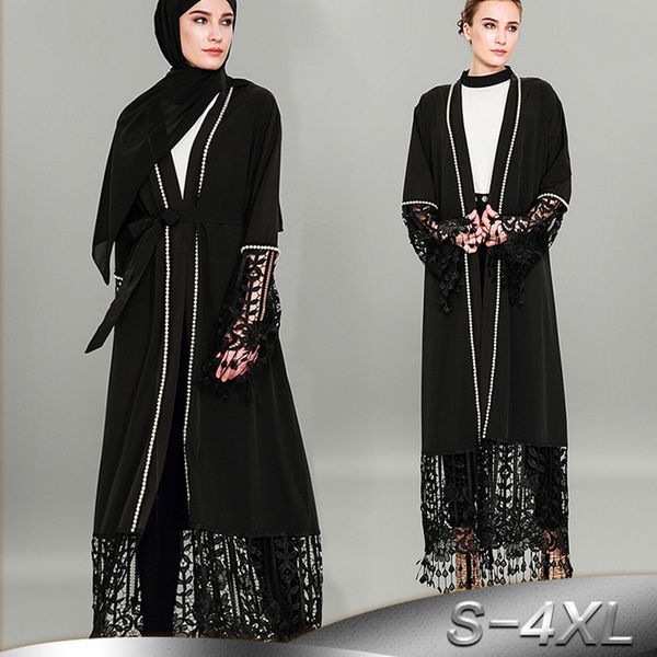 plus size maxi kimonos mujer 2021 muslim abaya women long beading lace patchwork cardigan dubai turkish islamic prayer clothing, Red
plus size maxi kimonos mujer 2021 muslim abaya women long beading lace patchwork cardigan dubai turkish islamic prayer clothing, Red