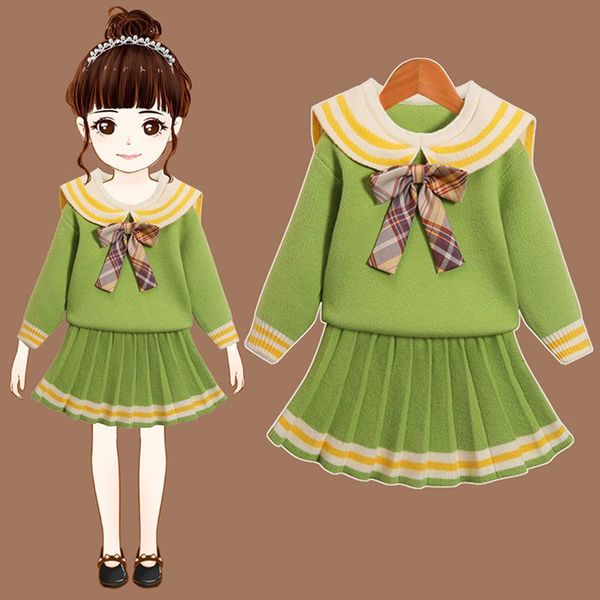 clothing sets girls knitted preppy style children knit pullover sweater+skirt clothes suit for kids long sleeve coat 3-10y, White
clothing sets girls knitted preppy style children knit pullover sweater+skirt clothes suit for kids long sleeve coat 3-10y, White