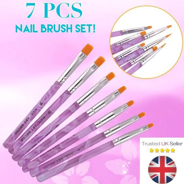 nail brushes hnm 7pcs acrylic art pen tips uv builder gel painting brush manicure set tools, Yellow
nail brushes hnm 7pcs acrylic art pen tips uv builder gel painting brush manicure set tools, Yellow