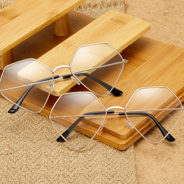 korean retro diamond polygon non lens glasses frame decorative eyeglass, Silver
korean retro diamond polygon non lens glasses frame decorative eyeglass, Silver