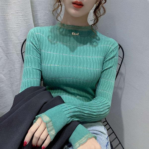 women's sweaters tees sweater lace half turtleneck bottom for women with autumn and winter wear irxw, White;black
women's sweaters tees sweater lace half turtleneck bottom for women with autumn and winter wear irxw, White;black