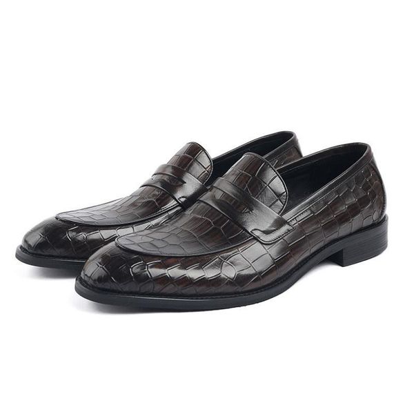 brown genuine leather dress men shoes black wedding mens pointed toe slip-on business casual office work 38-44
brown genuine leather dress men shoes black wedding mens pointed toe slip-on business casual office work 38-44