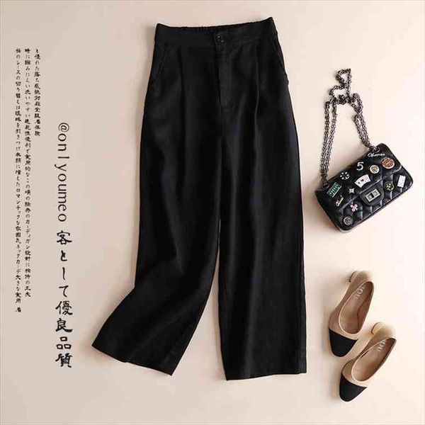 spring casual cotton linen womens capri high waist wide leg summer office band trousers female black loose bottoms, Black;white
spring casual cotton linen womens capri high waist wide leg summer office band trousers female black loose bottoms, Black;white