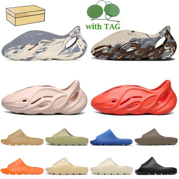 2021 kanye with box designer slides womens mens slippers foam runner west sandals pure resin earth brown enflame orange cream clay moon kids, Black
2021 kanye with box designer slides womens mens slippers foam runner west sandals pure resin earth brown enflame orange cream clay moon kids, Black