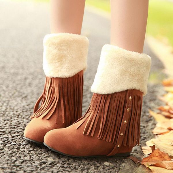 boots fringe fashion winter shoes women leisure solid cold-proof rivet ankle for female short snow boot large size, Black
boots fringe fashion winter shoes women leisure solid cold-proof rivet ankle for female short snow boot large size, Black