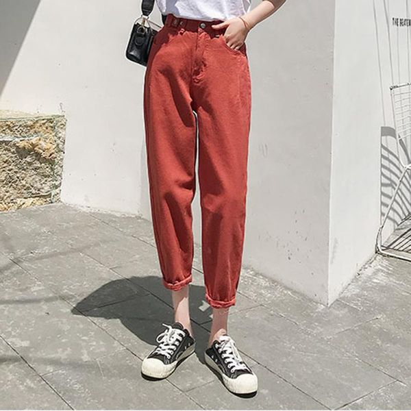 colors elastic waist jeans woman green white mom button high harem pants plus size women denim street style women's, Blue
colors elastic waist jeans woman green white mom button high harem pants plus size women denim street style women's, Blue