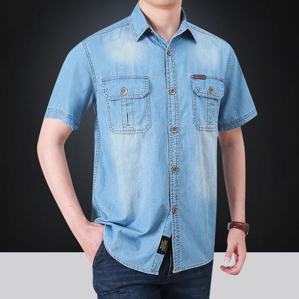 men's casual shirts summer denim shirt men military short sleeve 95%cotton button up camisa masculina jeans camisas para hombre, White;black
men's casual shirts summer denim shirt men military short sleeve 95%cotton button up camisa masculina jeans camisas para hombre, White;black