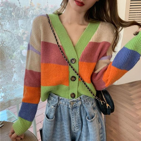 women's knits & tees v-neck color matching sweater, short cardigan, spring long sleeve, versatile, White
women's knits & tees v-neck color matching sweater, short cardigan, spring long sleeve, versatile, White