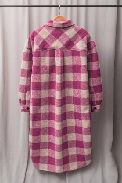 women's wool & blends 2021 french early autumn clothing classic plaid mid-length coat loose long-sleeved wool-blend woolen, Black
women's wool & blends 2021 french early autumn clothing classic plaid mid-length coat loose long-sleeved wool-blend woolen, Black