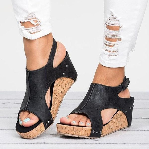 women sandals peep toe wedges shoes with 7cm high heels summer platform female wedge sandalias mujer, Black
women sandals peep toe wedges shoes with 7cm high heels summer platform female wedge sandalias mujer, Black