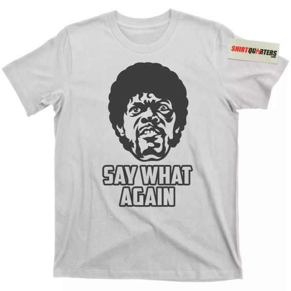 jules winnfield pulp fiction say what again gourmet coffee costume tee t shirt, White;black
jules winnfield pulp fiction say what again gourmet coffee costume tee t shirt, White;black