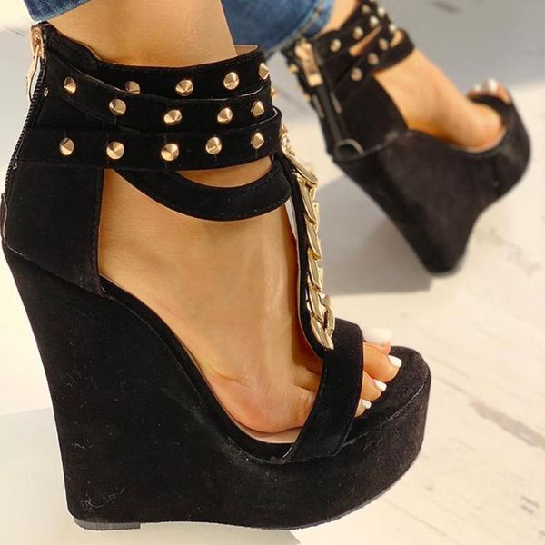 sarairis extreme high heels 2021 thick platform chains party women wedges sandals summer shoes woman, Black
sarairis extreme high heels 2021 thick platform chains party women wedges sandals summer shoes woman, Black