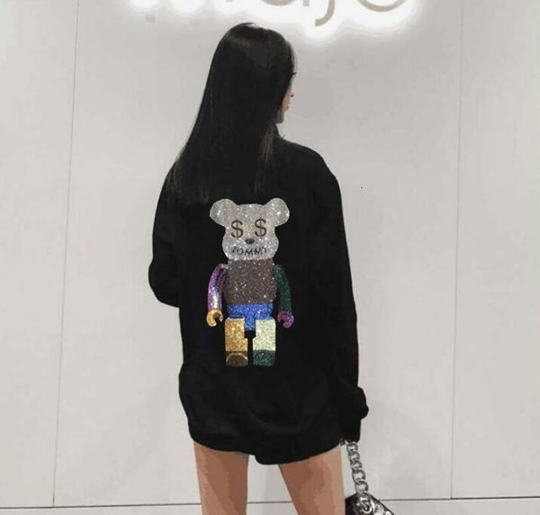 women's knits & tees sweat drill streetwear punk hoody fashion casual strass girls hoodies, White
women's knits & tees sweat drill streetwear punk hoody fashion casual strass girls hoodies, White