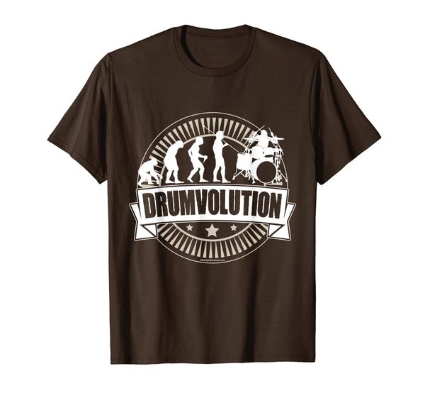 drumvolution - gift idea for percussionist musicians t-shirt, White;black 
drumvolution - gift idea for percussionist musicians t-shirt, White;black