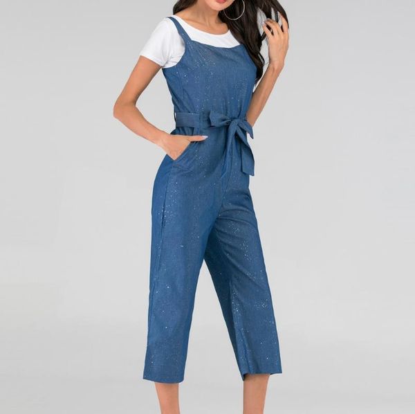 women's jumpsuits & rompers fashion elegant playsuits woman summer wide leg bodysuits straight casual denim strap shine long jumpsuit, Black;white
women's jumpsuits & rompers fashion elegant playsuits woman summer wide leg bodysuits straight casual denim strap shine long jumpsuit, Black;white