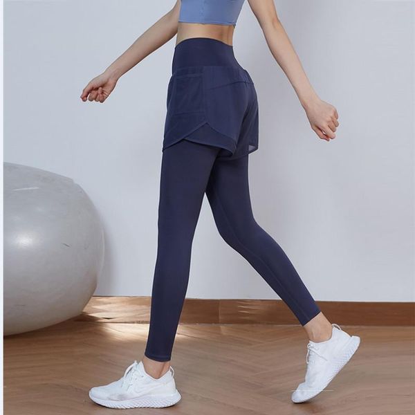 running pants women side pocket sports tights 2 in 1 gym yoga high waist fake two piece outdoor fitness workout leggings, Black;blue
running pants women side pocket sports tights 2 in 1 gym yoga high waist fake two piece outdoor fitness workout leggings, Black;blue
