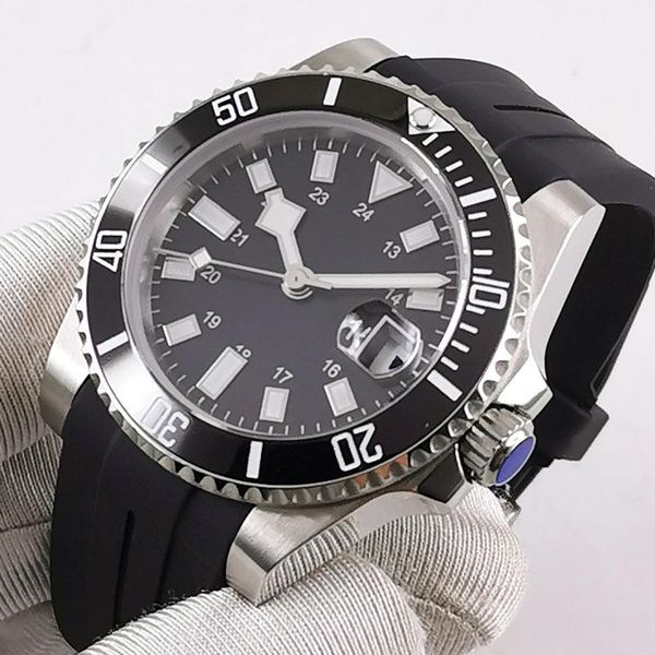 wristwatches 40mm dreamrui black dial sapphire glass ceramic bezel luminous automatic men's watch, Slivery;brown
wristwatches 40mm dreamrui black dial sapphire glass ceramic bezel luminous automatic men's watch, Slivery;brown