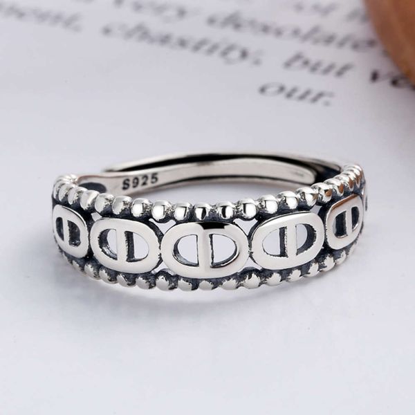 japanese and korean 925 sterling silver opening adjustment letter ring for women's simple personality pig nose hand ornament index fing, Black
japanese and korean 925 sterling silver opening adjustment letter ring for women's simple personality pig nose hand ornament index fing, Black