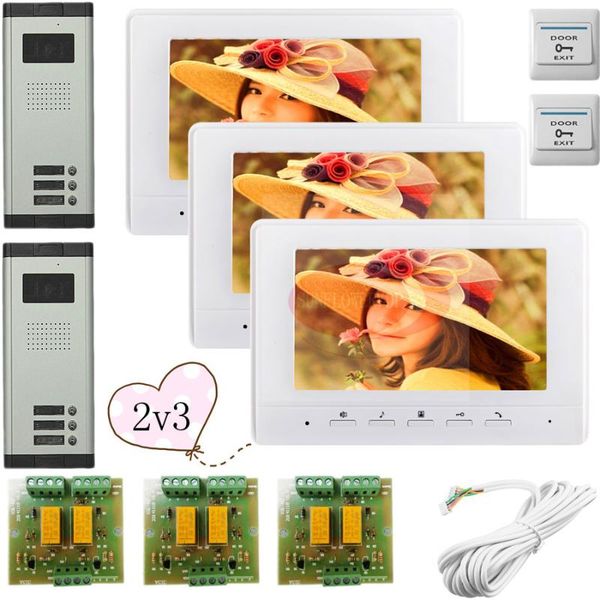 doors 3 buttons infared ccd camera for apartments color 7" hd 700lines video doorphone intercom system in stock door phones
doors 3 buttons infared ccd camera for apartments color 7" hd 700lines video doorphone intercom system in stock door phones
