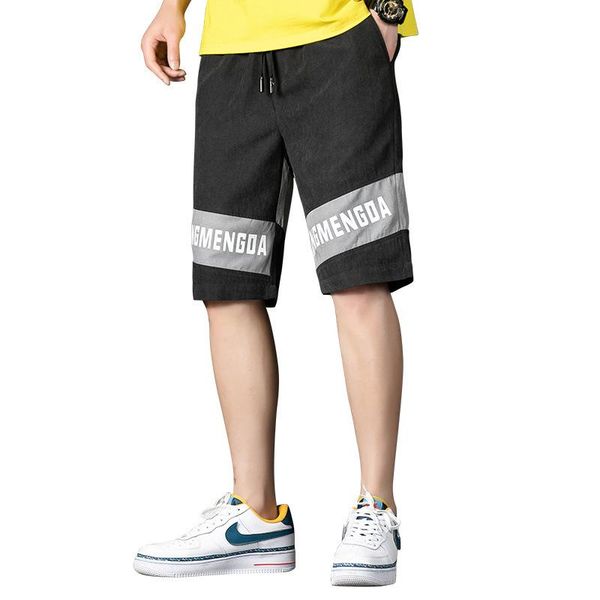 men five-point shorts summer thin section color matching overalls youth outdoor sports loose leisure men's, White;black
men five-point shorts summer thin section color matching overalls youth outdoor sports loose leisure men's, White;black