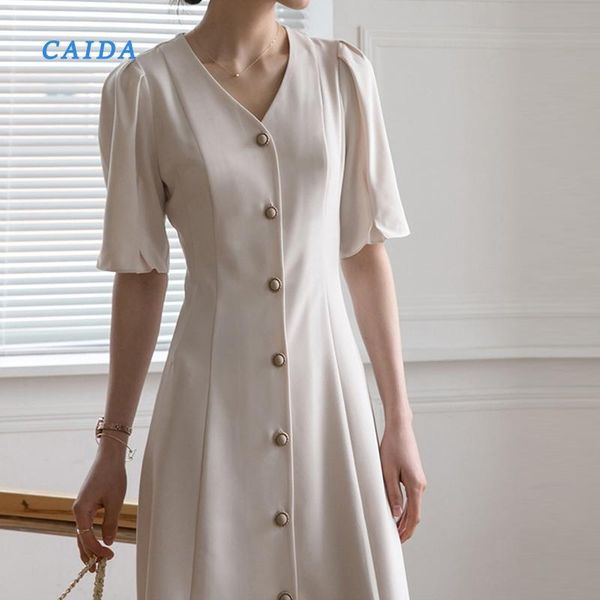 party dresses caida mid-calf women sweet a-line summer dress clothes solid color v-neck ladies sundresses, White;black
party dresses caida mid-calf women sweet a-line summer dress clothes solid color v-neck ladies sundresses, White;black