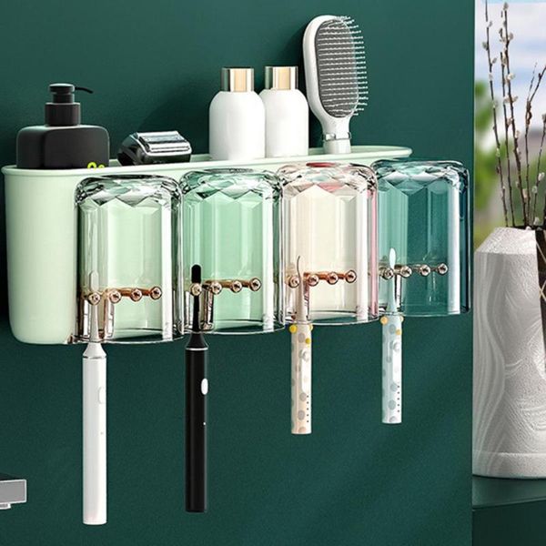 toothbrush holders 6 color bathroom accessories holder automatic toothpaste dispenser wall mount rack storage for home
toothbrush holders 6 color bathroom accessories holder automatic toothpaste dispenser wall mount rack storage for home