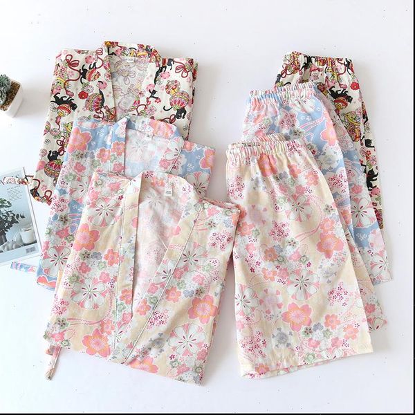 cotton pajamas japanese kimono womens sleepwears cute summer casual homewear pyjamas set nightwear, Black;red
cotton pajamas japanese kimono womens sleepwears cute summer casual homewear pyjamas set nightwear, Black;red