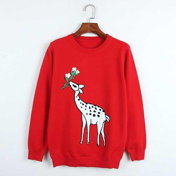 nicemix 2021 winter christmas runway women pullovers sweaters luxury deer jacquard ladies casual knitted jumper clothes solid pullover knit1, White;black
nicemix 2021 winter christmas runway women pullovers sweaters luxury deer jacquard ladies casual knitted jumper clothes solid pullover knit1, White;black