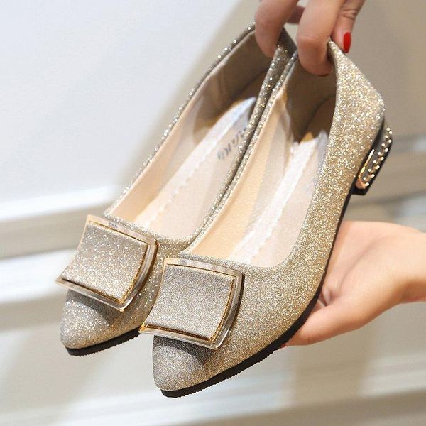 dress shoes pumps women shallow mouth bling low heels pointed toe square metal decoration female fashion, Black
dress shoes pumps women shallow mouth bling low heels pointed toe square metal decoration female fashion, Black
