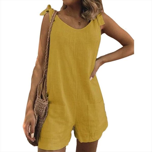 summer casual loose sleeveless solid womens romper color adjustable straps pockets dungarees, Black;white
summer casual loose sleeveless solid womens romper color adjustable straps pockets dungarees, Black;white
