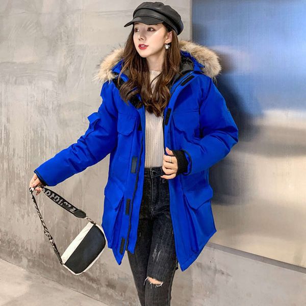 designer winter new high-end canadian work clothes goose down jacket women mid-length warm hooded coat, Black
designer winter new high-end canadian work clothes goose down jacket women mid-length warm hooded coat, Black
