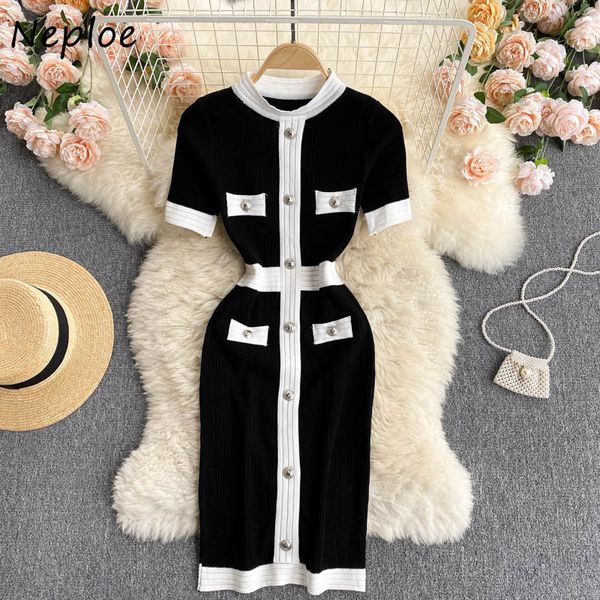 neploe hit cokor patchwork temperament knit dress women high waist hip skinny vestidos o neck short sleeve party robe 210510, Black;gray
neploe hit cokor patchwork temperament knit dress women high waist hip skinny vestidos o neck short sleeve party robe 210510, Black;gray