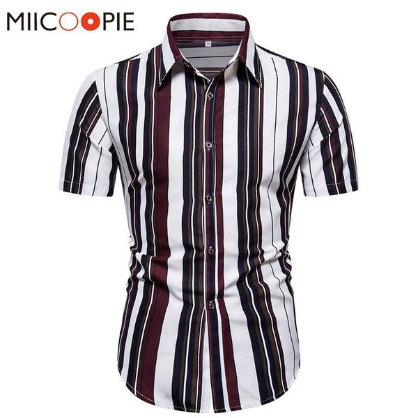 men's casual shirts european size business camisas de hombre short sleeved stried printed men dress summer male classic shirt blouses, White;black
men's casual shirts european size business camisas de hombre short sleeved stried printed men dress summer male classic shirt blouses, White;black