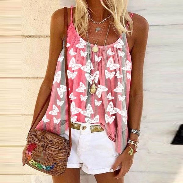 women's tanks & camis plus size women strap tank butterfly print tee fashion vest summer camisole casual female blusas, White
women's tanks & camis plus size women strap tank butterfly print tee fashion vest summer camisole casual female blusas, White