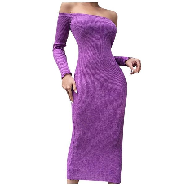 arrival women's fashion solid color one shoulder long sleeve slim hip wrap dress lady elegant aesthetic vestido casual dresses, Black;gray
arrival women's fashion solid color one shoulder long sleeve slim hip wrap dress lady elegant aesthetic vestido casual dresses, Black;gray