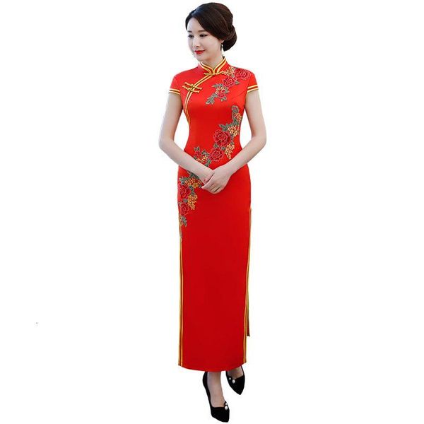 casual red long cheongsam chinese style short sleeve dress womens qipao slim party dresses summer lady vestido s-4xl ethnic clothing skb7, Black;gray
casual red long cheongsam chinese style short sleeve dress womens qipao slim party dresses summer lady vestido s-4xl ethnic clothing skb7, Black;gray