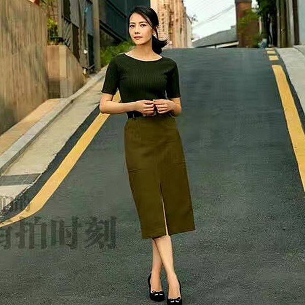 two piece dress spring fashion knit round neck pencil half skirt vintage elegant chic party workplace casual women's sets, White
two piece dress spring fashion knit round neck pencil half skirt vintage elegant chic party workplace casual women's sets, White