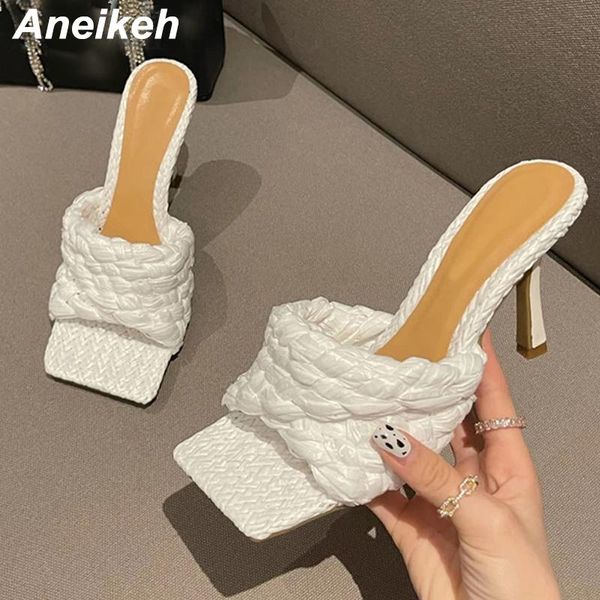 aneikeh summer 2021 woman shoes fashion pu woven fabrics slippers basic peep toe thin heels shallow party checkered dress, Black
aneikeh summer 2021 woman shoes fashion pu woven fabrics slippers basic peep toe thin heels shallow party checkered dress, Black