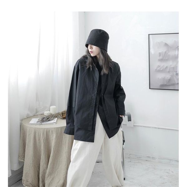 women's blouses & shirts autumn ladies square collar solid color hem false two layer design sense loose irregular long sleeve shirt fas, White
women's blouses & shirts autumn ladies square collar solid color hem false two layer design sense loose irregular long sleeve shirt fas, White