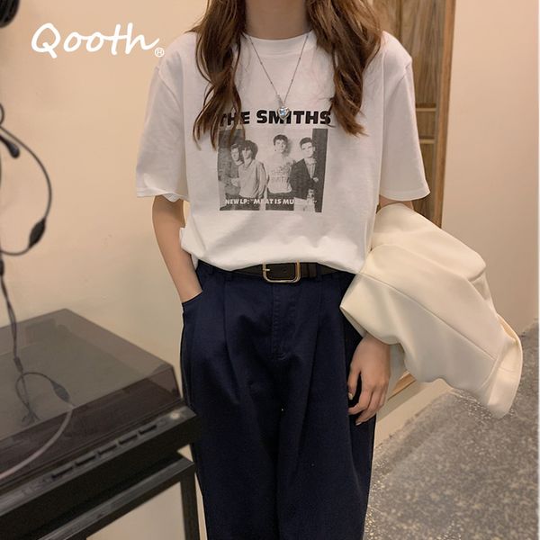 qooth pure cotton o-neck short-sleeved t-shirt womens retro printed letter summer loose t-shirt straight all match qt649 210518, White
qooth pure cotton o-neck short-sleeved t-shirt womens retro printed letter summer loose t-shirt straight all match qt649 210518, White