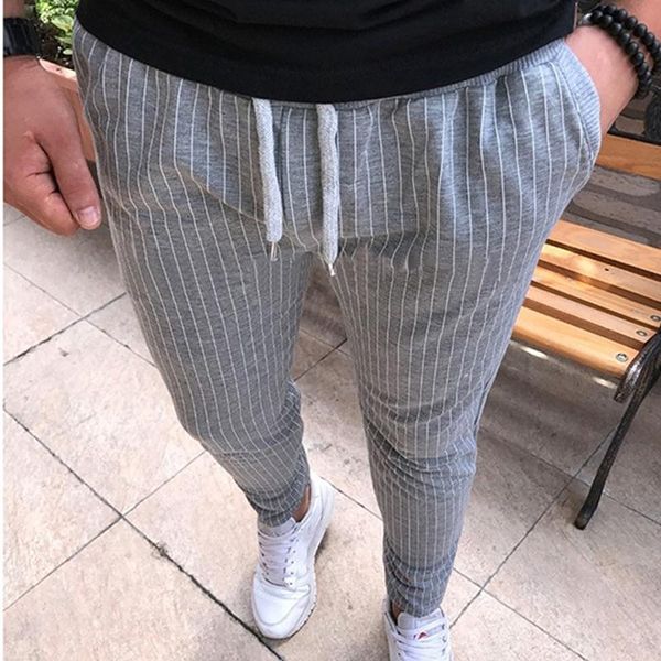 men's pants 2021 casual drawstring trousers striped pencil mens male street fashion breathable all-match, Black
men's pants 2021 casual drawstring trousers striped pencil mens male street fashion breathable all-match, Black