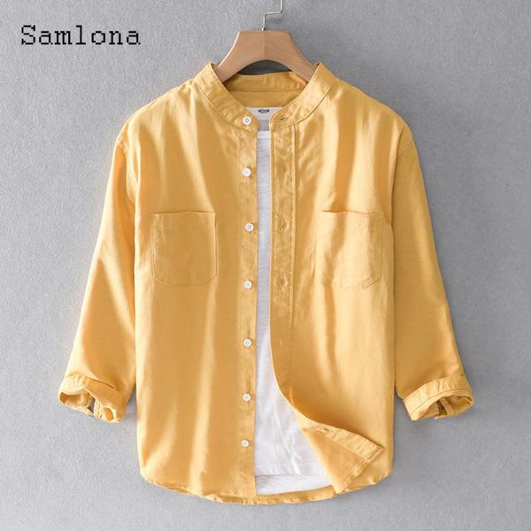 men's casual shirts samlona plus size men linen blouse solid basic streetwear long sleeve summer shirt blusas mens clothing 2021, White;black
men's casual shirts samlona plus size men linen blouse solid basic streetwear long sleeve summer shirt blusas mens clothing 2021, White;black