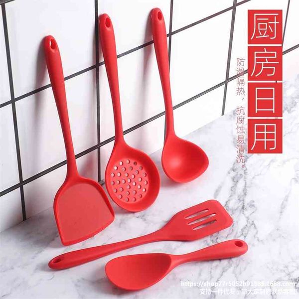 kitchenware non stick pot heat resistant silicone kitchen utensils spatula leaky spoon five piece set
kitchenware non stick pot heat resistant silicone kitchen utensils spatula leaky spoon five piece set