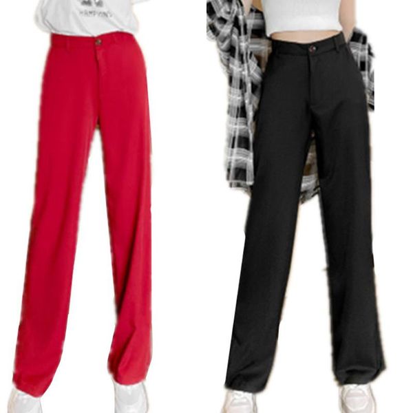 women's pants & capris women fashion summer 2021 casual high waist solid long to the floor wide leg versatile commute, Black;white
women's pants & capris women fashion summer 2021 casual high waist solid long to the floor wide leg versatile commute, Black;white